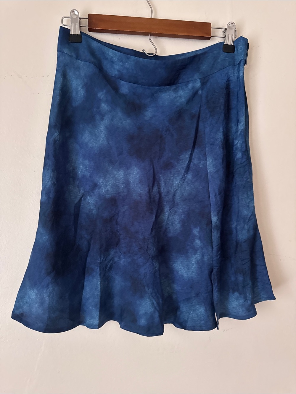 NWOT Free People Blue Tie-Dye A-Line Mini Skirt - Size 12 - Picture 2 of 6